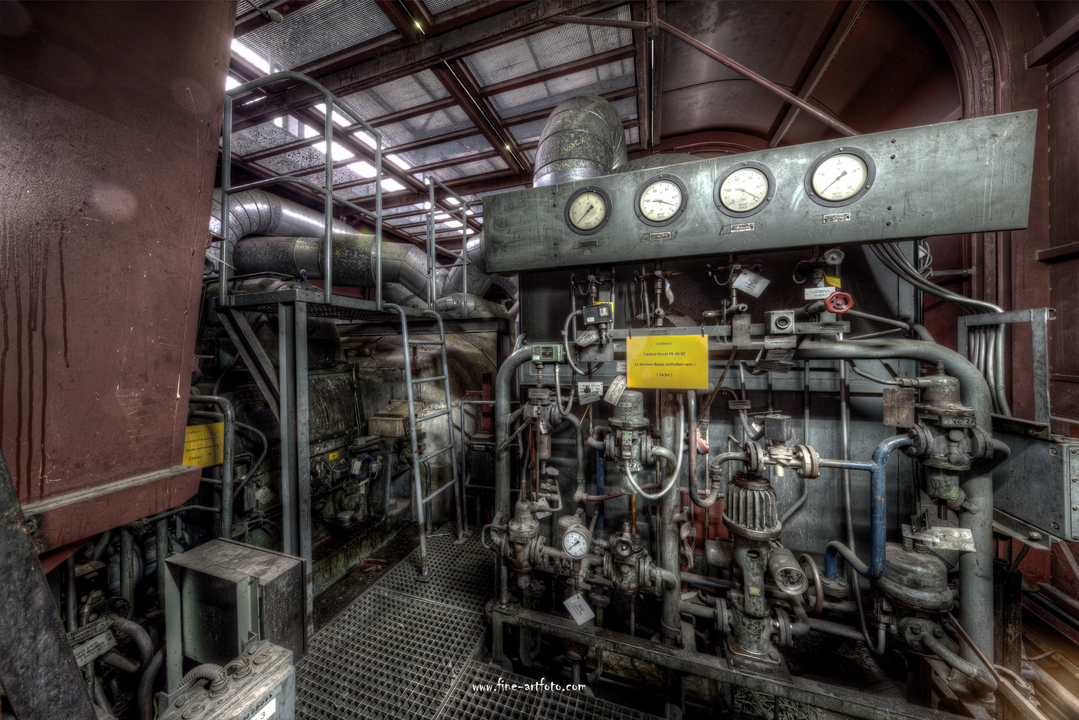 Inside the turbine housing